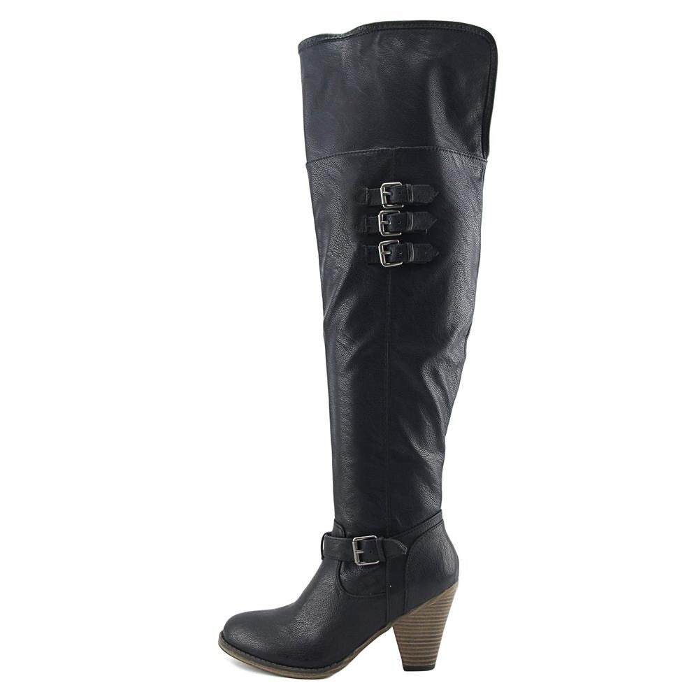 Brand new in box!! MIA Black Leather Over the Knee Boots